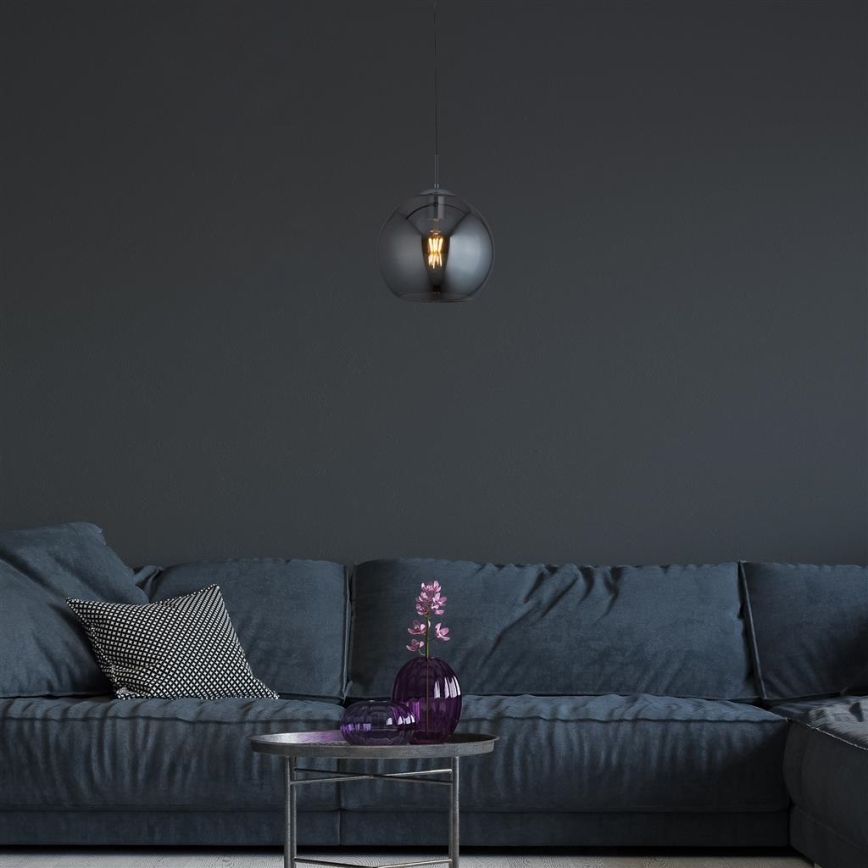 Searchlight - Висящ полилей BALL 1xE27/60W/230V сребрист