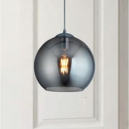 Searchlight - Висящ полилей BALL 1xE27/60W/230V сребрист