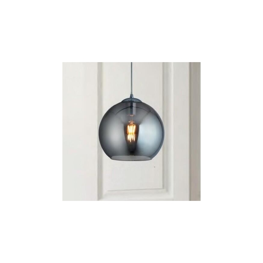 Searchlight - Висящ полилей BALL 1xE27/60W/230V сребрист