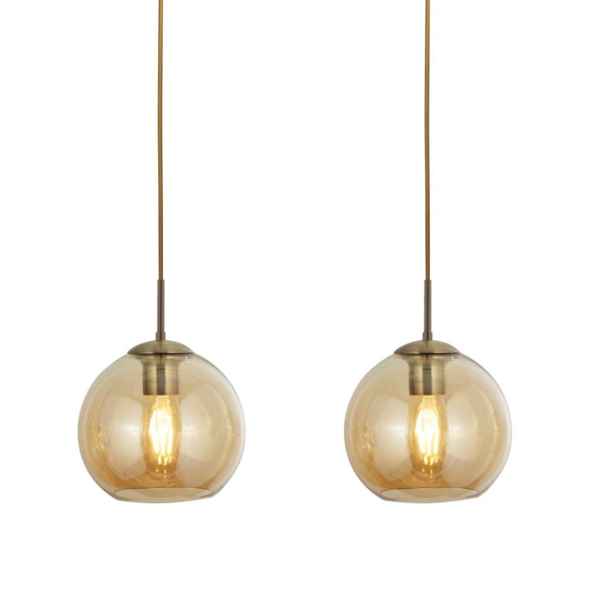 Searchlight - Полилей на въже PENDANT 3xE27/40W/230V златна