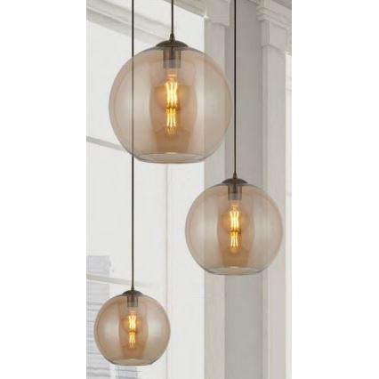 Searchlight - Висящ полилей BALL 1xE27/60W/230V кафяв