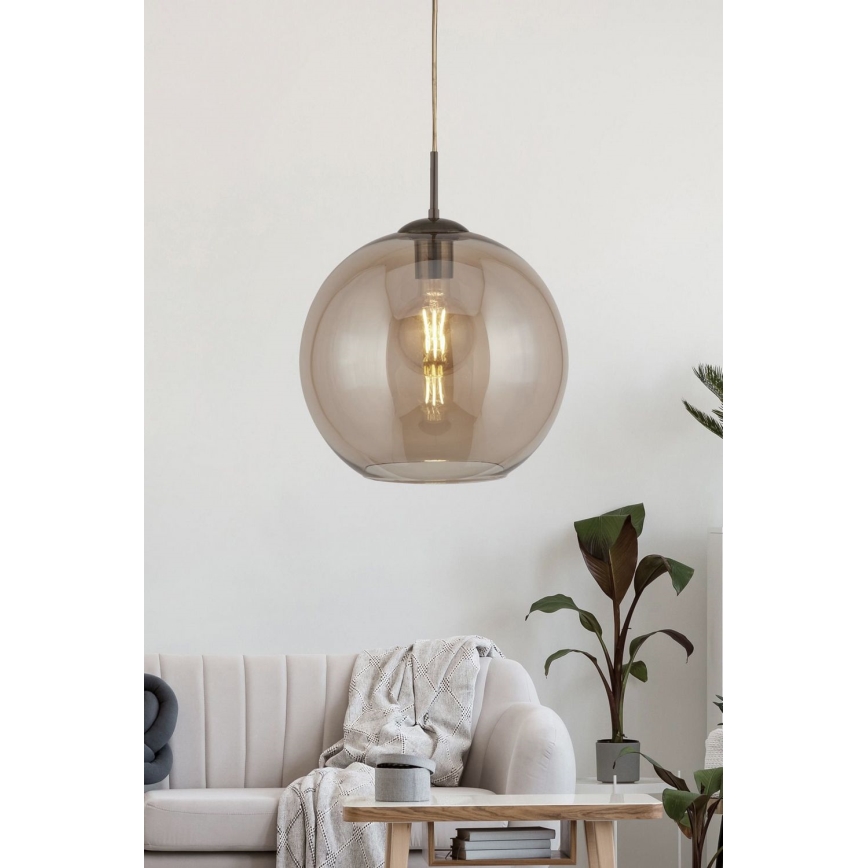 Searchlight - Висящ полилей BALL 1xE27/60W/230V кафяв