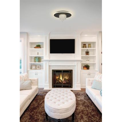 Searchlight - LED Димируемо таванно осветително тяло DELUGE LED/20W/230V Ø 31,5 см черно