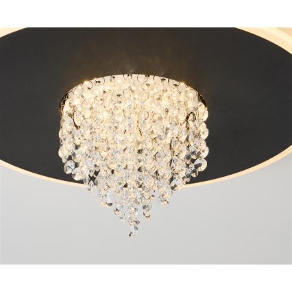 Searchlight - LED Димируемо таванно осветително тяло DELUGE LED/20W/230V Ø 31,5 см черно