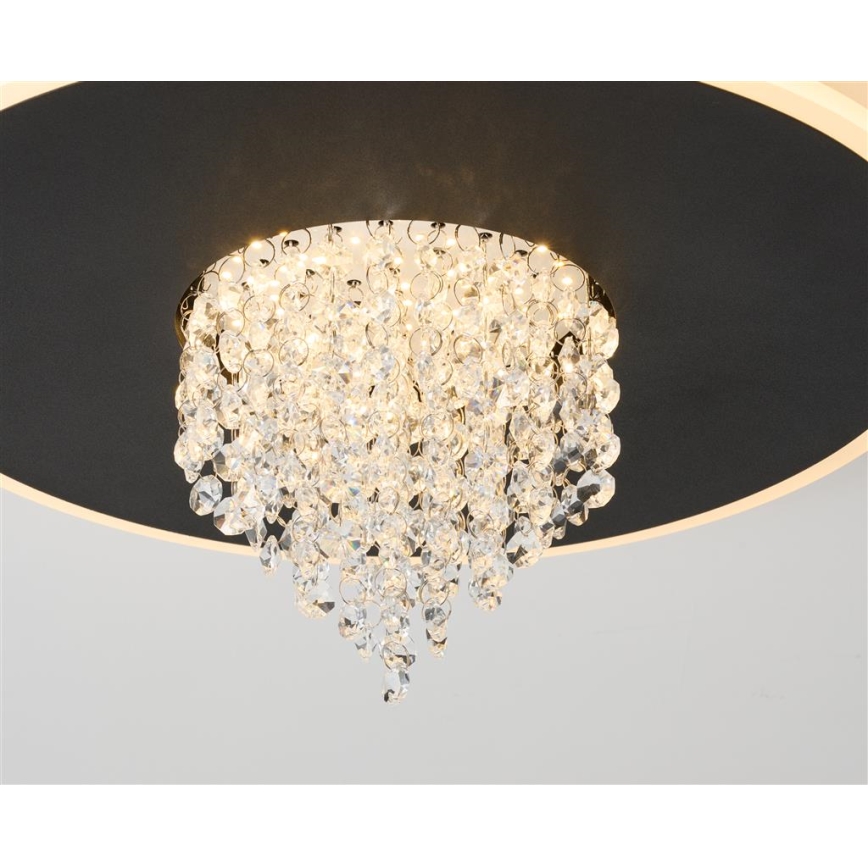 Searchlight - LED Димируемо таванно осветително тяло DELUGE LED/20W/230V Ø 31,5 см черно