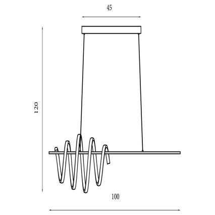 Searchlight - LED димируема висяща лампа на кабел SWORD LED/40W/230V 3000K