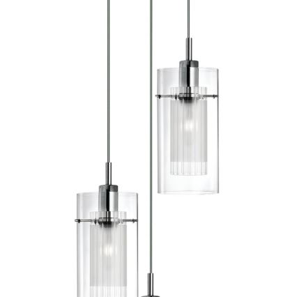 Searchlight - Пендел DUO 3xE14/60W/230V матов хром