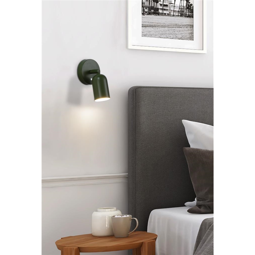 Searchlight - LED димируема акумулаторна стенна лампа CONE LED/1,5W/5V зелена