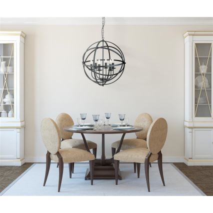 Searchlight - Полилей на верига ORBIT 6xE14/60W/230V черен