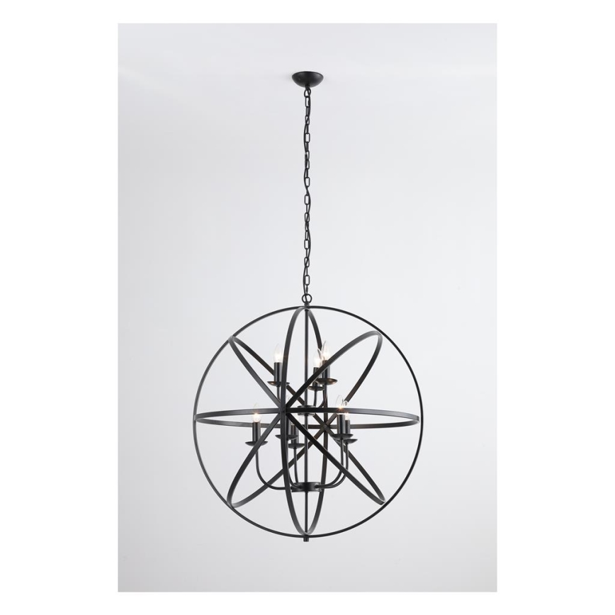 Searchlight - Полилей на верига ORBIT 8xE14/60W/230V черен