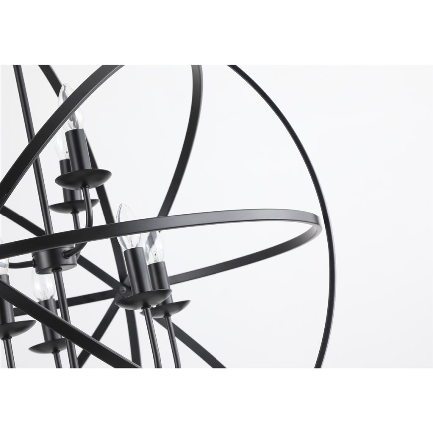 Searchlight - Полилей на верига ORBIT 8xE14/60W/230V черен