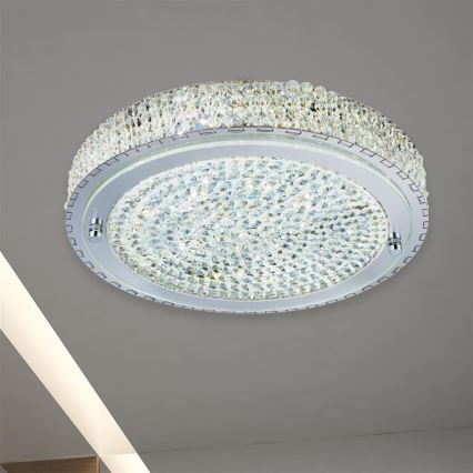 Searchlight - LED Плафониера FLUSH LED/24W/230V Ø 40 см хром