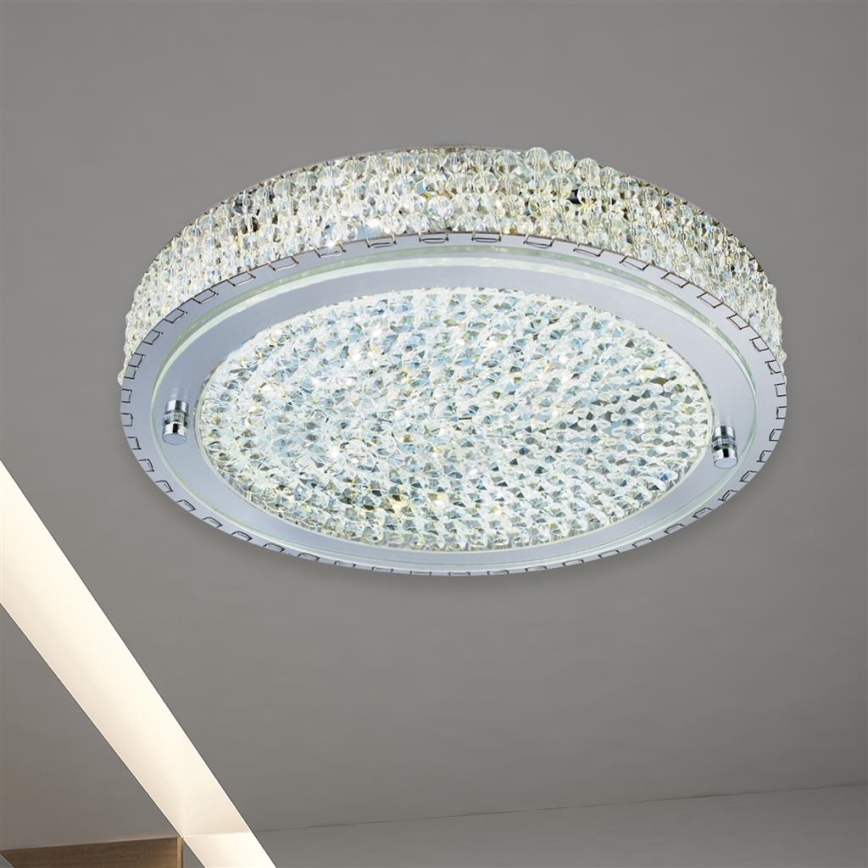 Searchlight - LED Плафониера FLUSH LED/24W/230V Ø 40 см хром