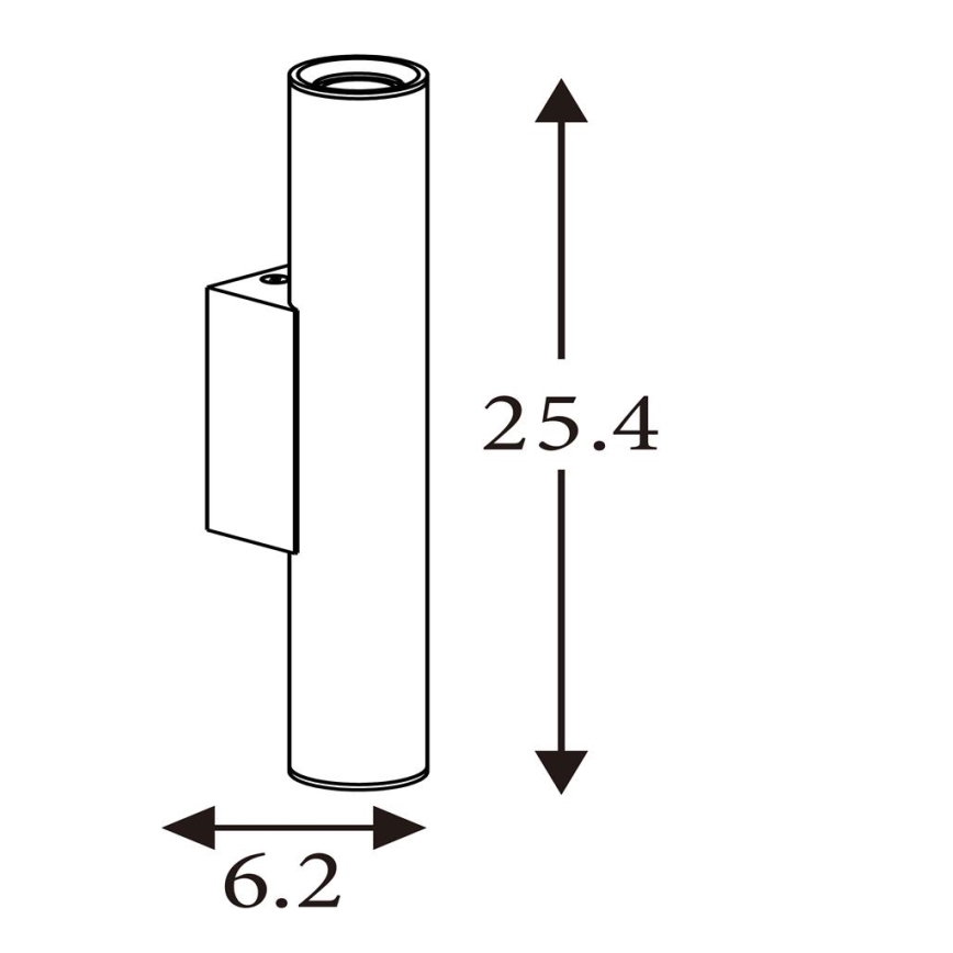 Searchlight - Стенно осветително тяло BEACON 2xGU10/10W/230V златисто