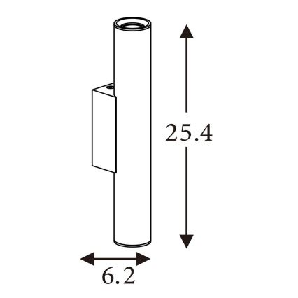Searchlight - Стенно осветително тяло BEACON 2xGU10/10W/230V кафяво