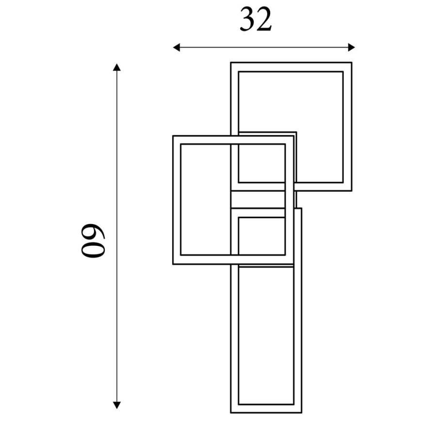 Searchlight - LED димируем таванен плафон WALL ART II LED/30W/230V 32x60 cm
