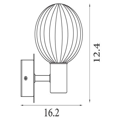 Searchlight - Стенно осветително тяло LUMINSPHERE 1xG9/7W/230V месинг