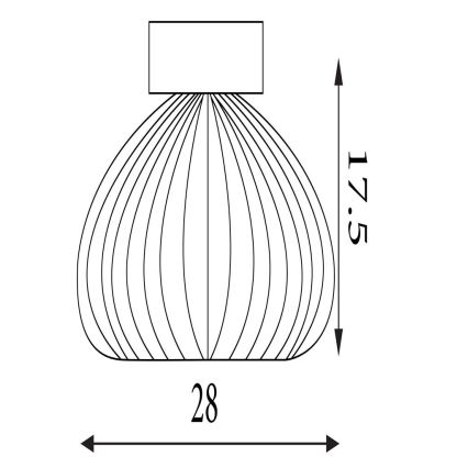 Searchlight - Таванно осветително тяло CELESTIAL 1xE27/60W/230V Ø 28 см