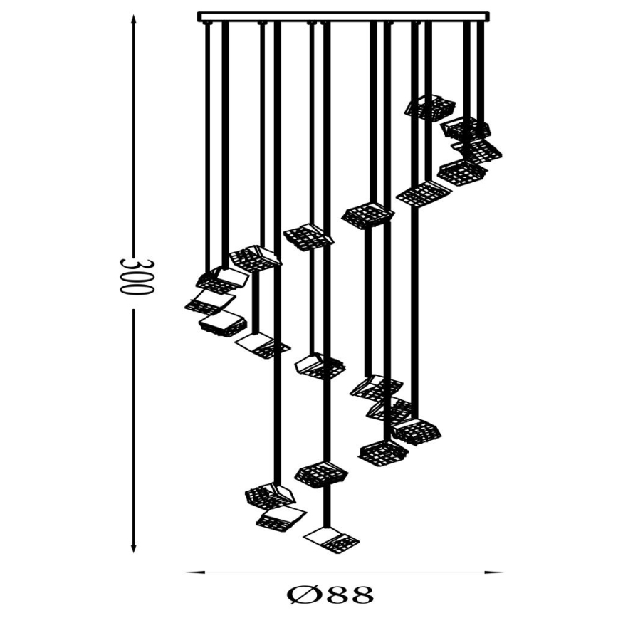 Searchlight - LED димируемо таванно осветително тяло CUBOID LED/10,25W/230V 3000K