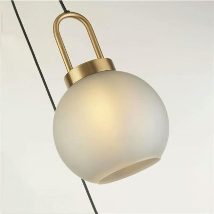 Searchlight - Висящ полилей SNOWDROP 3xE27/60W/230V месинг