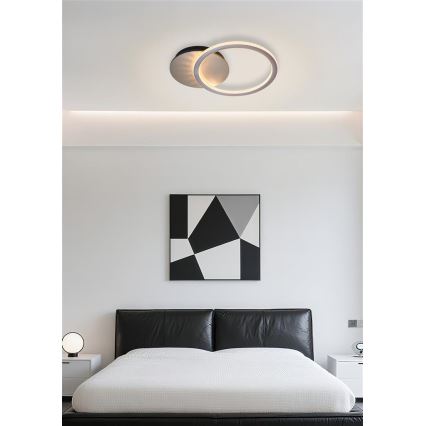 Searchlight - LED димируемо таванно осветително тяло SPECS LED/18W/230V 3000K 35x45 см месинг