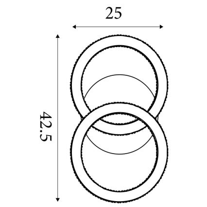 Searchlight - LED димируема таванна лампа SPECS LED/24W/230V 3000K 25x42,5 cm