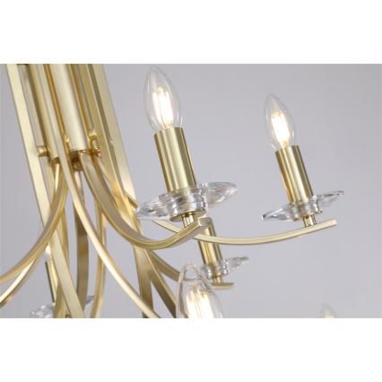 Searchlight - Полилей с верига ASCONA 12xE14/60W/230V