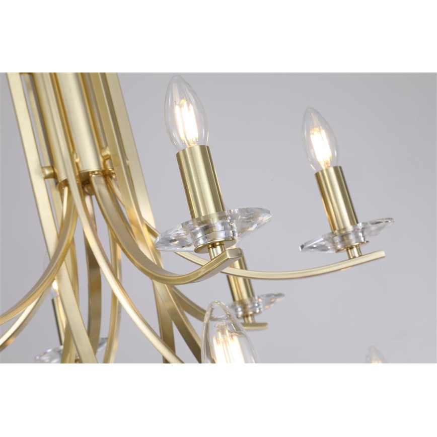 Searchlight - Полилей с верига ASCONA 12xE14/60W/230V