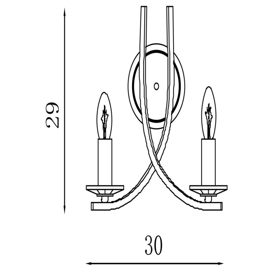 Searchlight - Настенен аплик ASCONA 2xE14/60W/230V