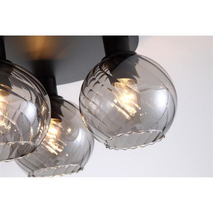 Searchlight - Таванно осветително тяло RADIANCE 3xE27/60W/230V Ø 37,5 см, черен