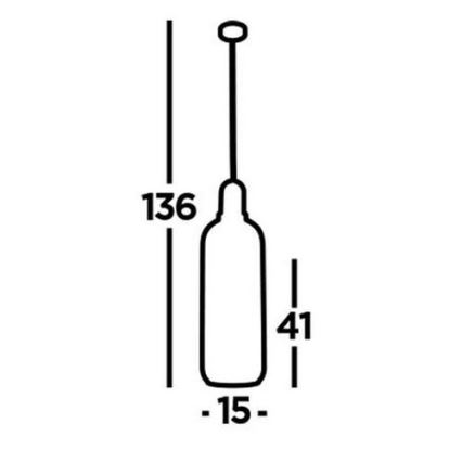 Searchlight - Висящ полилей PIPETTE 1xE27/60W/230V матов