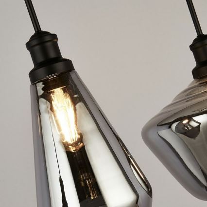 Searchlight - Висящ полилей MIA 3xE27/60W/230V черен