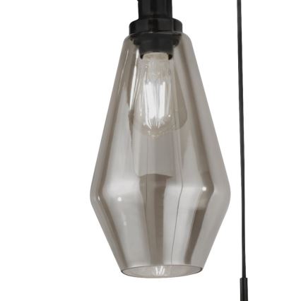 Searchlight - Висящ полилей MIA 3xE27/60W/230V черен