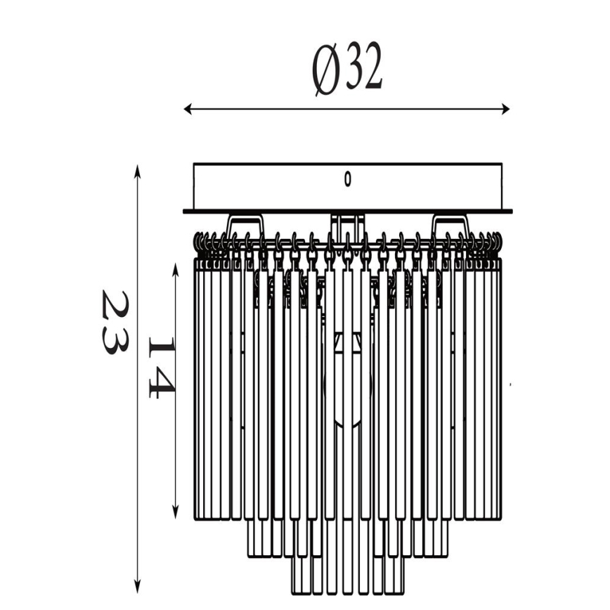 Searchlight - Таванно осветително тяло SWIZZLE 5xE14/60W/230V Ø 32 см димчато