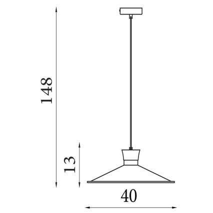 Searchlight - Полилей на кабел BALHAM 1xE27/60W/230V