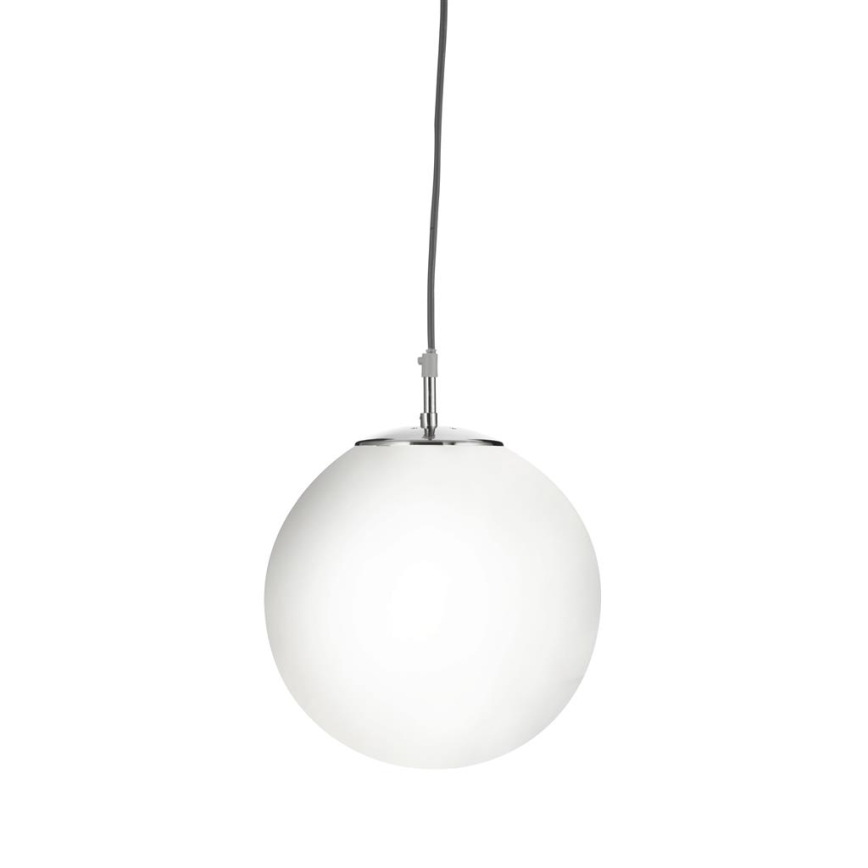 Searchlight - Висящ полилей ATOM 1xE27/60W/230V бял/лъскав хром
