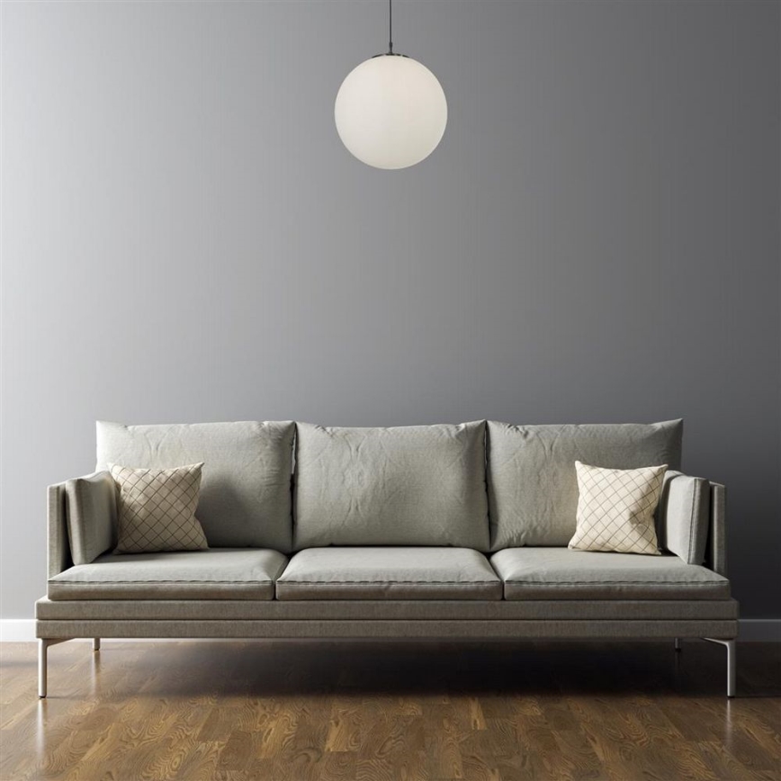 Searchlight 6088 - Висящ полилей ATOM 1xE27/60W/230V бял/черен