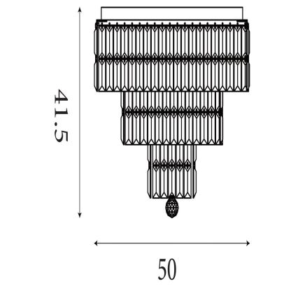 Searchlight - Таванно осветително тяло за баня EMPIRE 6xE14/60W/230V IP44