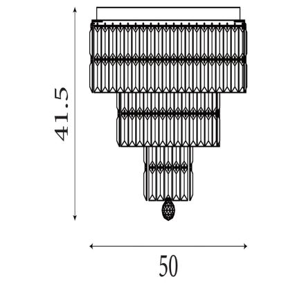 Searchlight - Таванно осветително тяло за баня EMPIRE 6xE14/60W/230V IP44