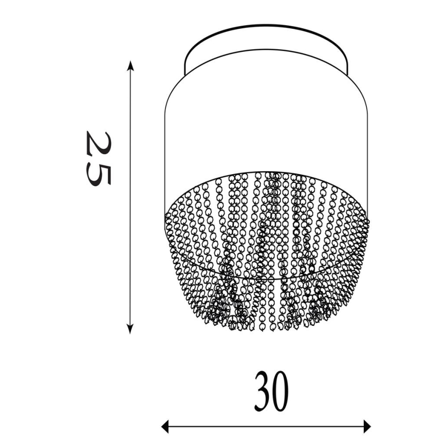Searchlight - Таванно осветително тяло BELLANO 1xG9/7W/230V Ø 30 см бяло