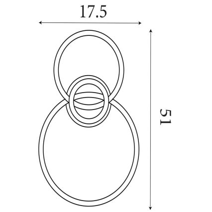 Searchlight - LED димируемо таванно осветително тяло TRIPLE LED/25W/230V