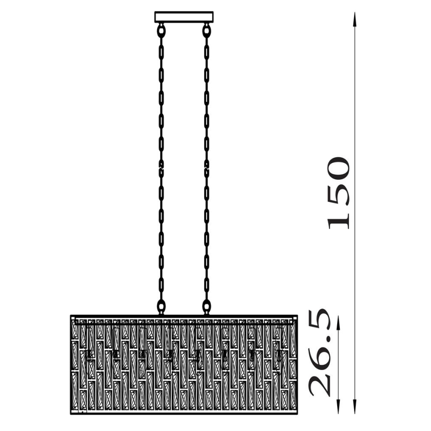 Searchlight - Полилей на верига BIJOU 8xE14/40W/230V