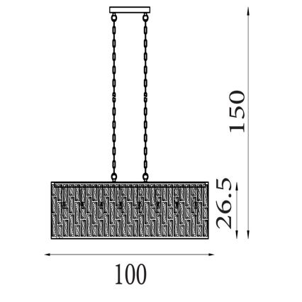 Searchlight - Полилей на верига BIJOU 8xE14/40W/230V
