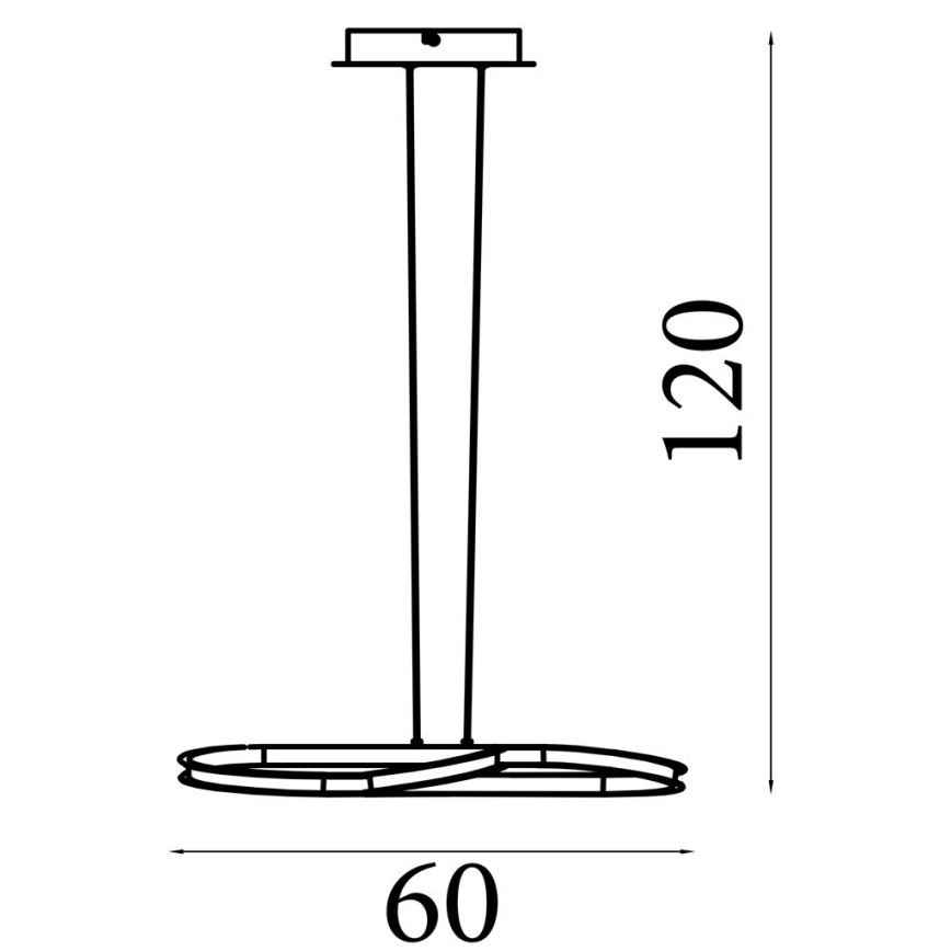 Searchlight - LED димируема висяща лампа на кабел DOODLE LED/40W/230V месинг