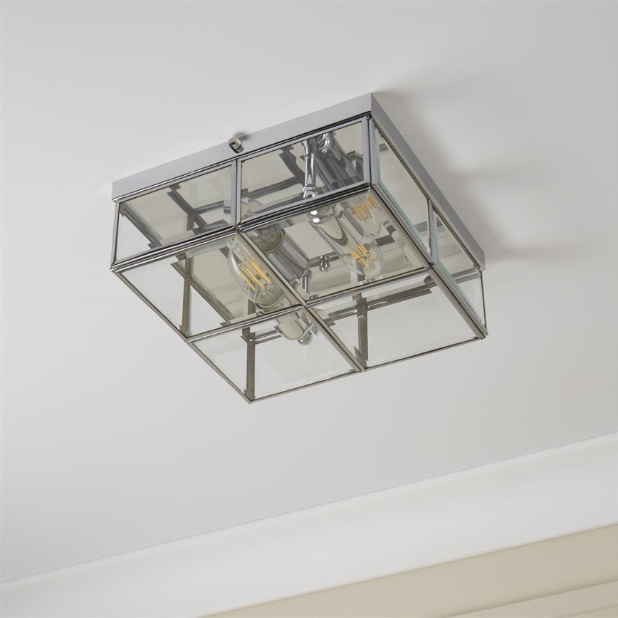 Searchlight - Плафон FLUSH 2xE14/40W/230V лъскав хром