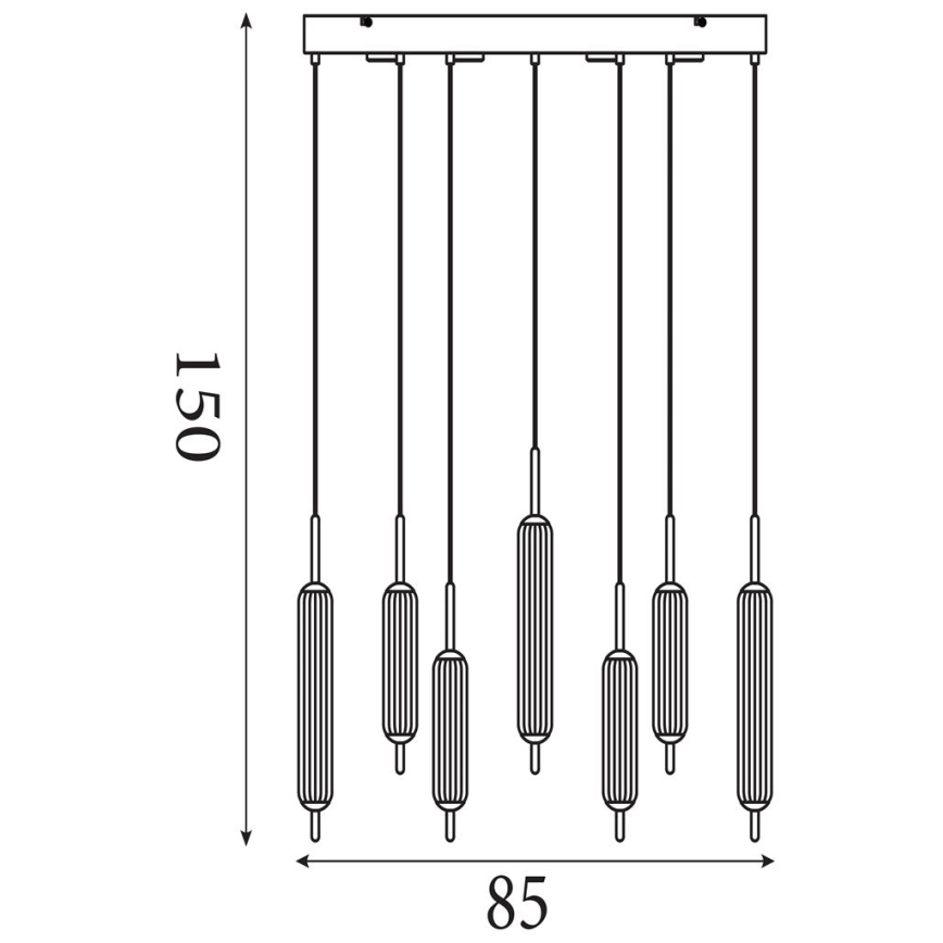 Searchlight - LED полилей на кабел с възможност за димиране CATTAIL LED/33W/230V
