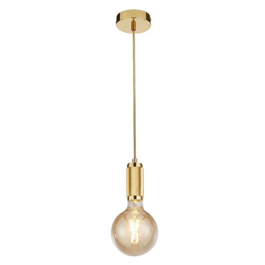 Searchlight - Златна люстра на кабел SUSPENSION 1xE27/60W/230V