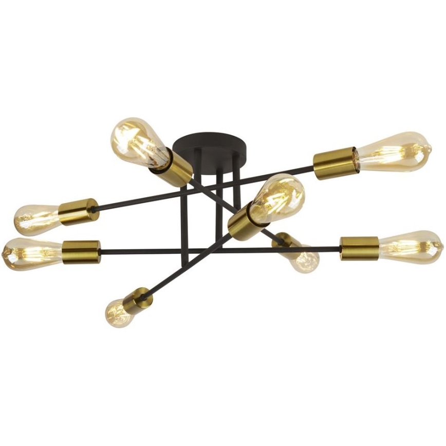 Searchlight - Полилей за повърхностен монтаж ARMSTRONG 8xE27/60W/230V месинг
