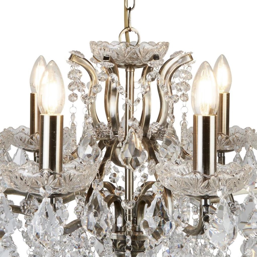 Searchlight - Кристален полилей на верига PARIS 8xE14/40W/230V