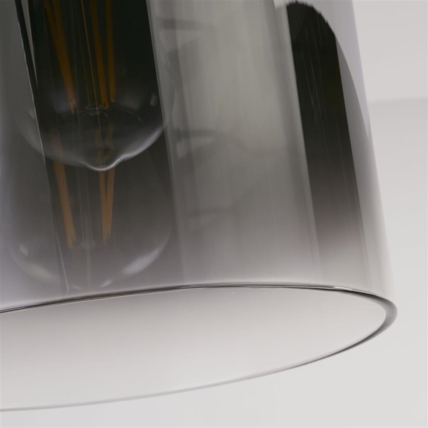 Searchlight - Таванно осветително тяло SWEDEN 1xE27/60W/230V Ø 22 см черно/димчато